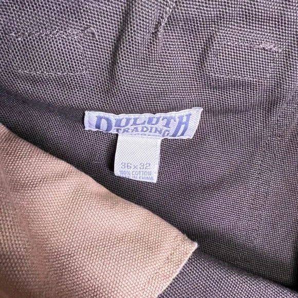Duluth Trading Cargo Work Pants Men 36x32 Brown Fire Hose Canvas Utility Relaxed - Picture 4 of 13
